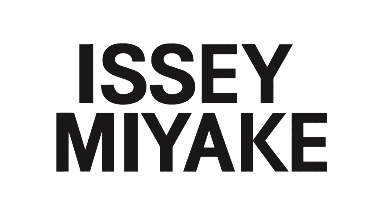 ISSEY MIYAKE logo in bold black text, representing the renowned Japanese fashion brand.