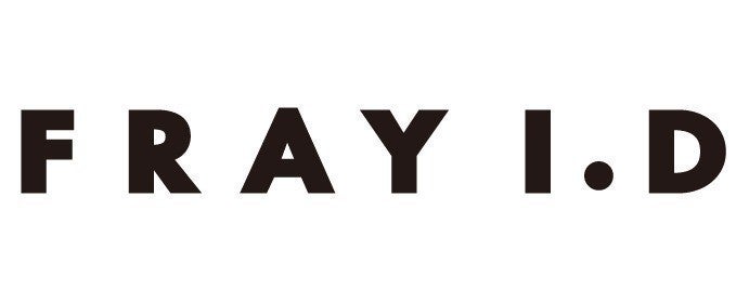 FRAY I.D logo in bold black font on a white background, representing the Japanese fashion brand.